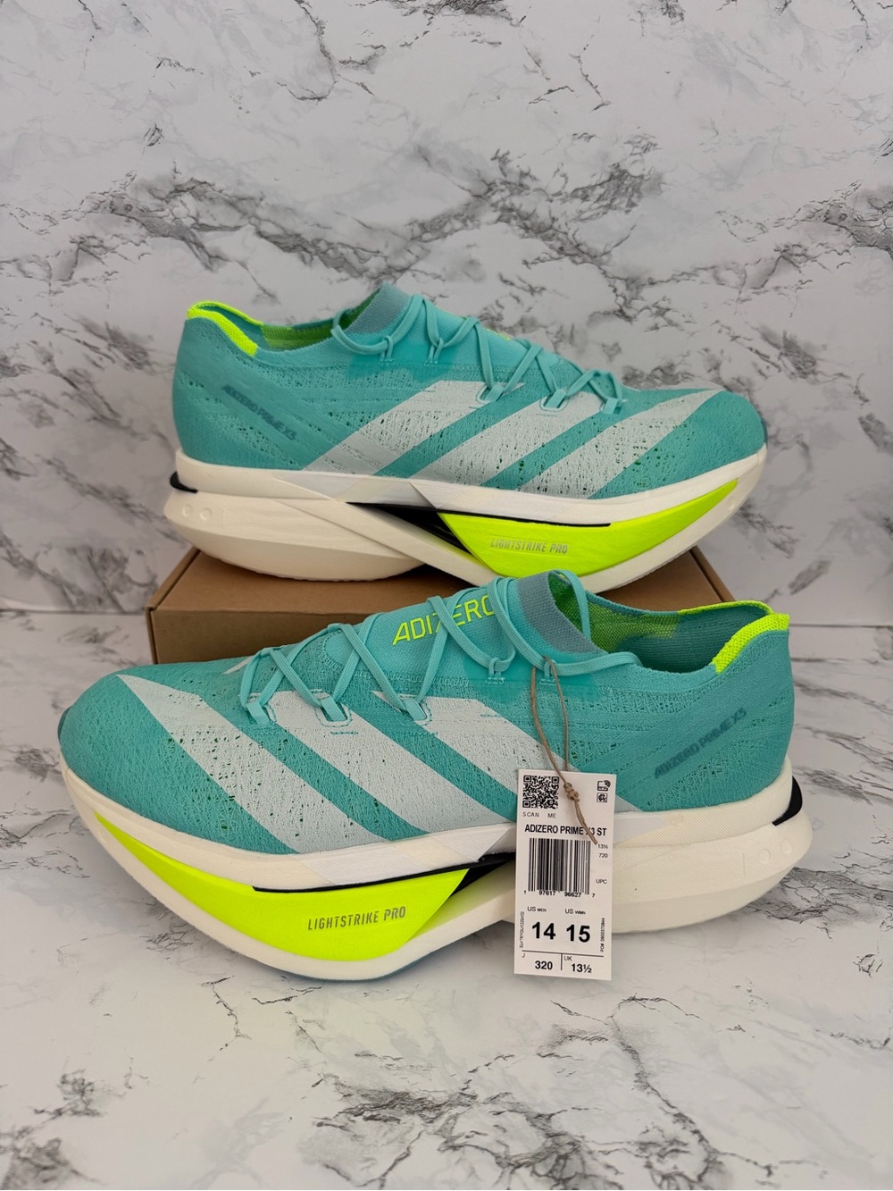 adidas Adizero Prime X 3.0 Strung Running Shoe Carbon Plate JR2598 Men’s Size 14